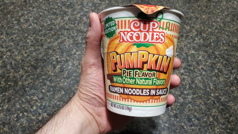 pumpkin pie flavored cup noodles ramen