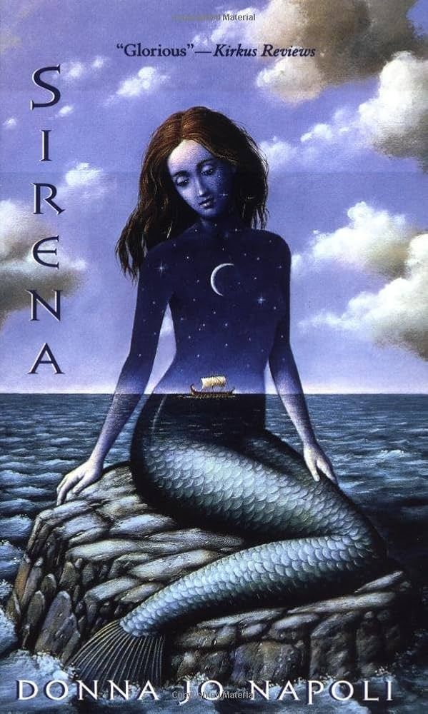 Image of the cover of a book called "Sirena," written by Donna Jo Napoli.