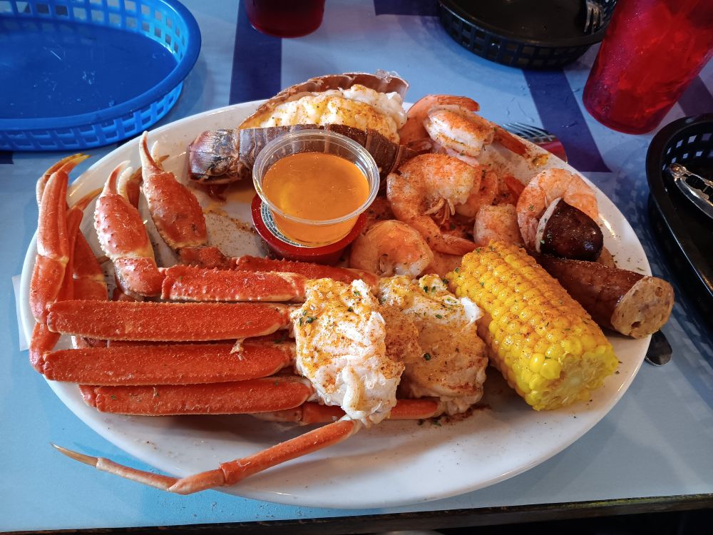 Delicious seafood, covered in cajun seasoning