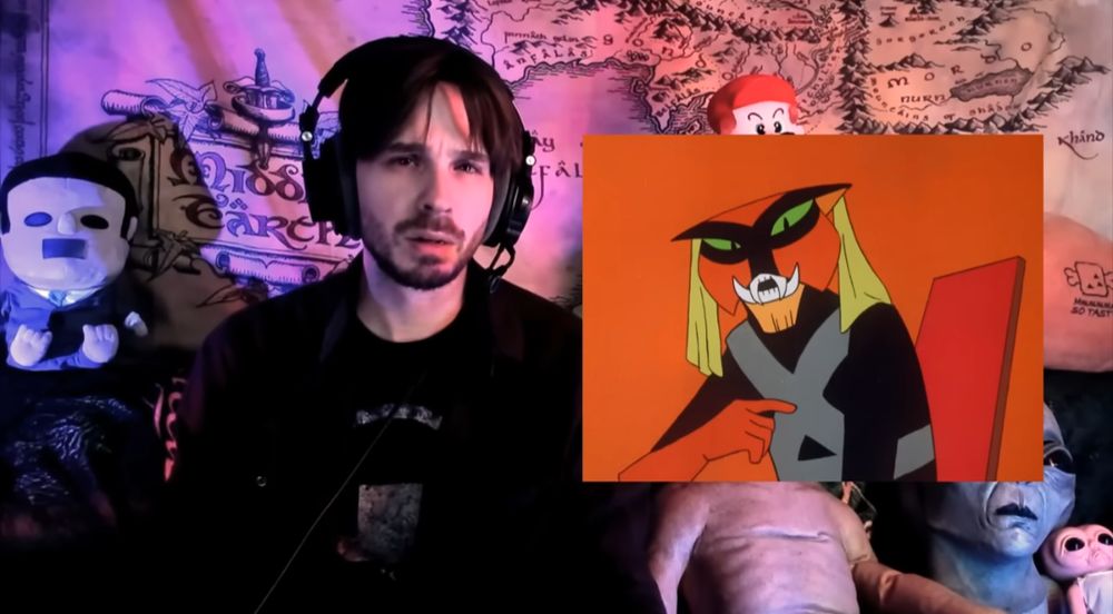 A picture of Vinny Vinesauce with a graphic of Brak from Space Ghost 