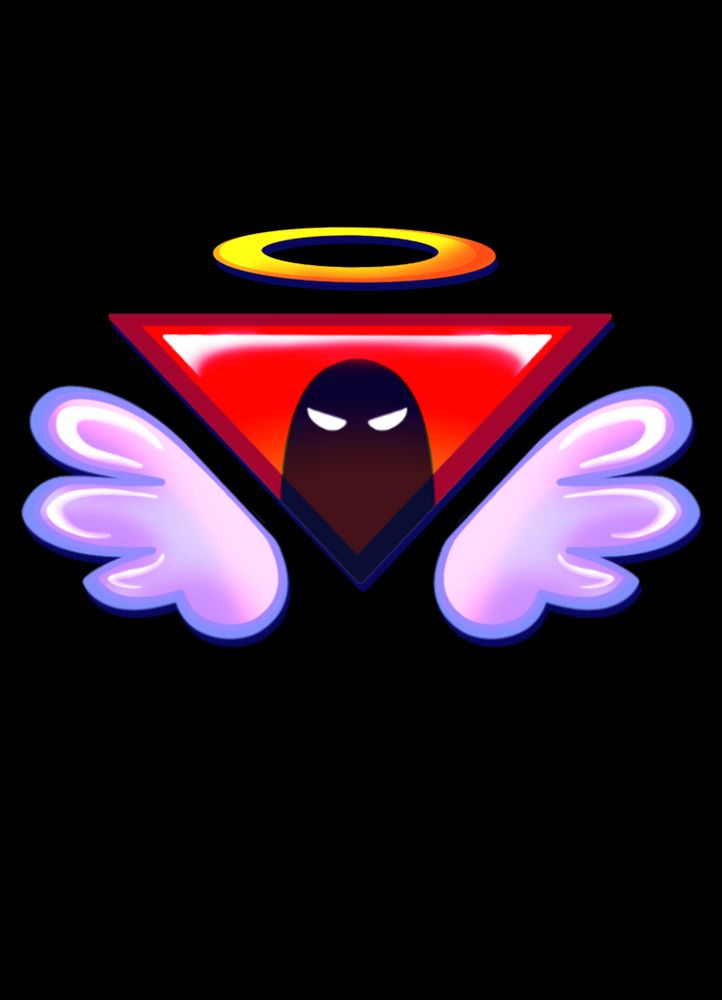 The Space Ghost triangle emblem with Wings and a Halo 