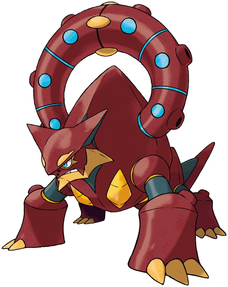 Official art of the mythical pokemon Volcanion
