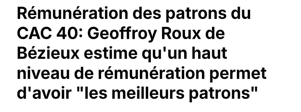 Rémunération des patrons du CAC 40: Geoffroy Roux de Bézieux estime qu'un haut niveau de rémunération permet d'avoir "les meilleurs patrons"
Philippe Martinez, ex-secrétaire général de la CGT et Geoffroy Roux de Bézieux, ex-président du Medef étaient invités à débattre sur BFMTV ce dimanche 30 novembre.
Rémunération des patrons du CAC 40: Geoffroy Roux de Bézieux estime qu'un haut niveau de rémunération permet d'avoir "les meilleurs patrons"
Philippe Martinez, ex-secrétaire général de la CGT et Geoffroy Roux de Bézieux, ex-président du Medef étaient invités à débattre sur BFMTV ce dimanche 30 novembre.