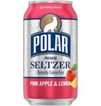 A can of pink apple & lemon Polar seltzer which is what I always intend to buy because it is delicious and does not at all taste like medicine. However, it looks deceptively similar to strawberry watermelon which tastes like medicine. 
