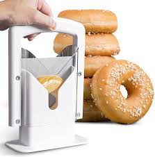 The guillotine bagel slicer