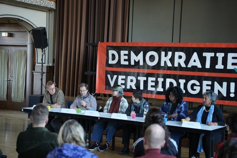 Pressekonferenz des Aktionsbündnisses am 21.11.25 in der Max-Beckmann-Schule