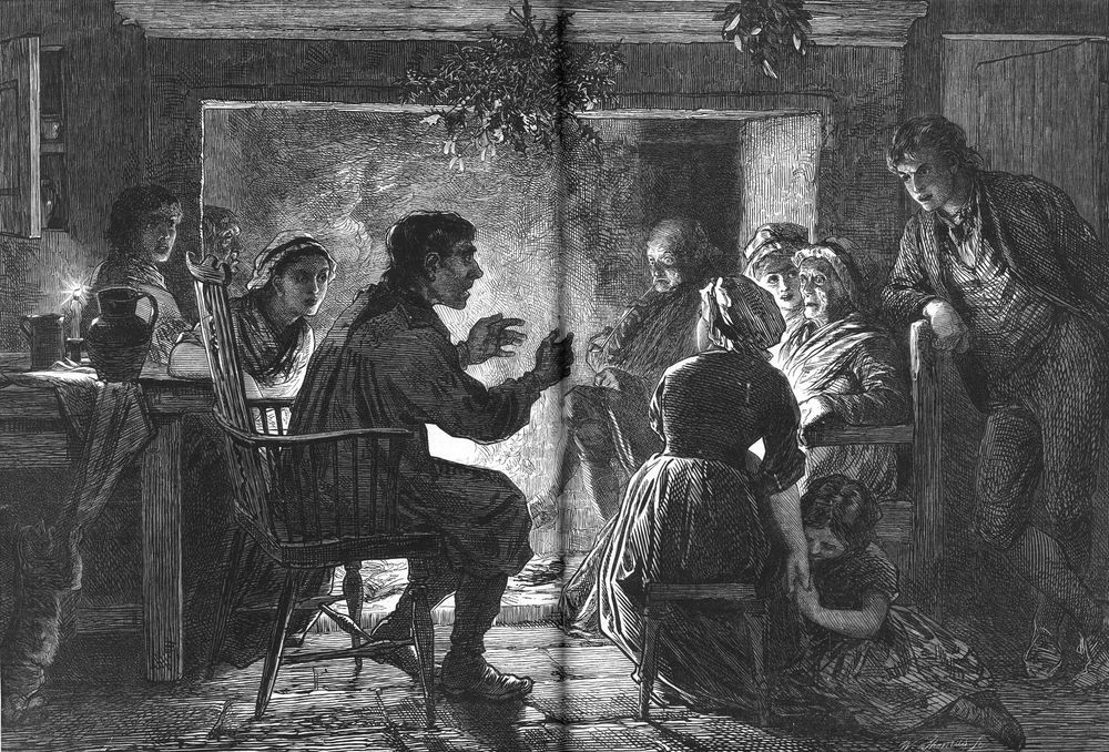 Picture and text from The Illustrated London News 24.12.1864. "A Ghost Story."