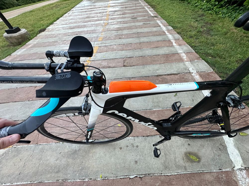 3D printed storage box on a triathlon bike