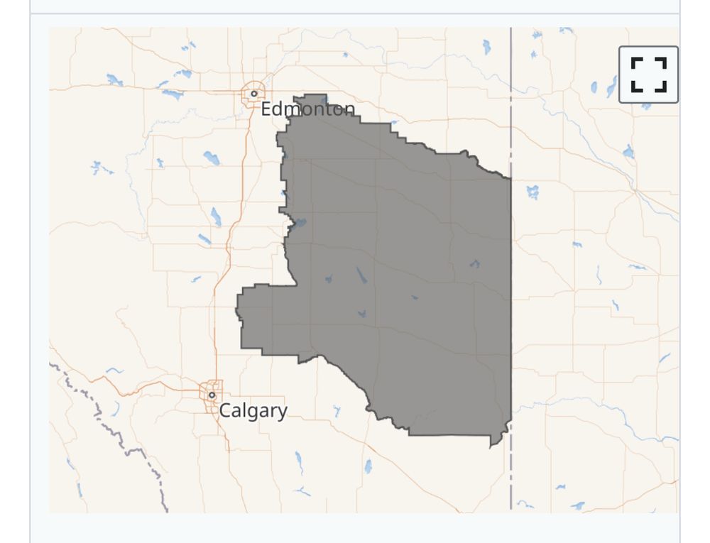 Map of Battle River—Crowfoot riding