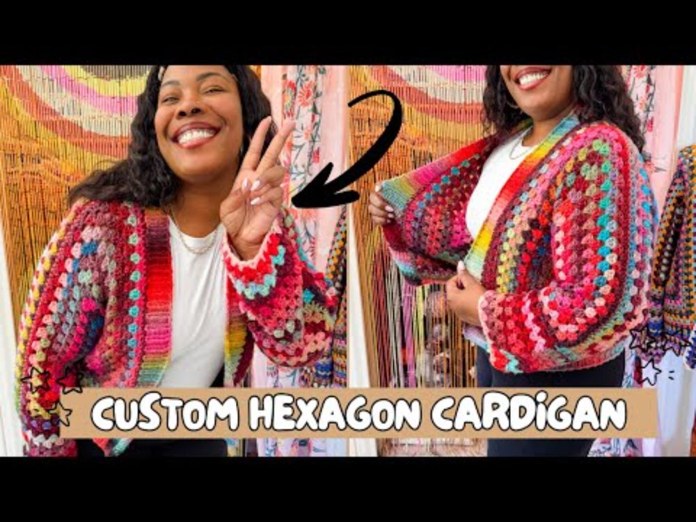 DIY *CUSTOM* Crochet Hexagon Cardigan | Free Pattern + Step-by-Step Tutorial