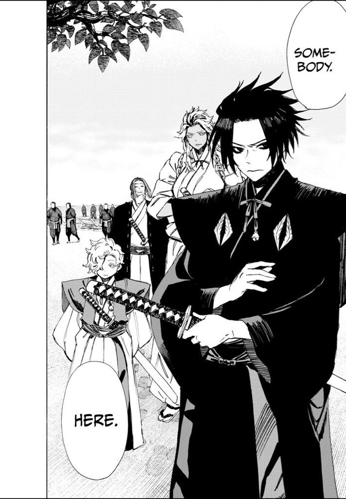 Panel of Shugen from Hells Paradise volume 6-7