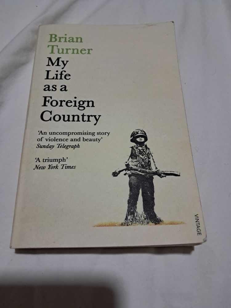 The cover of My Life as a Foreign Country by Brian Turner.