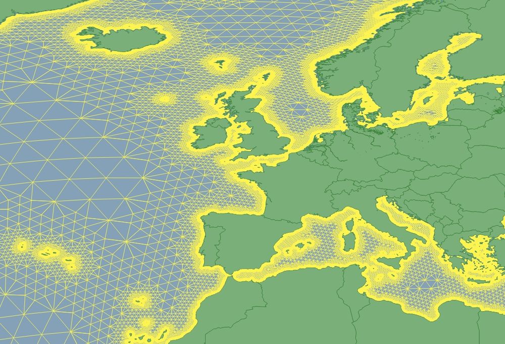 Diagram of historical sea routing graph for Europe.