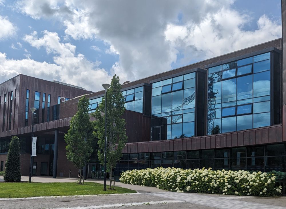 exterior of glucksman library building 