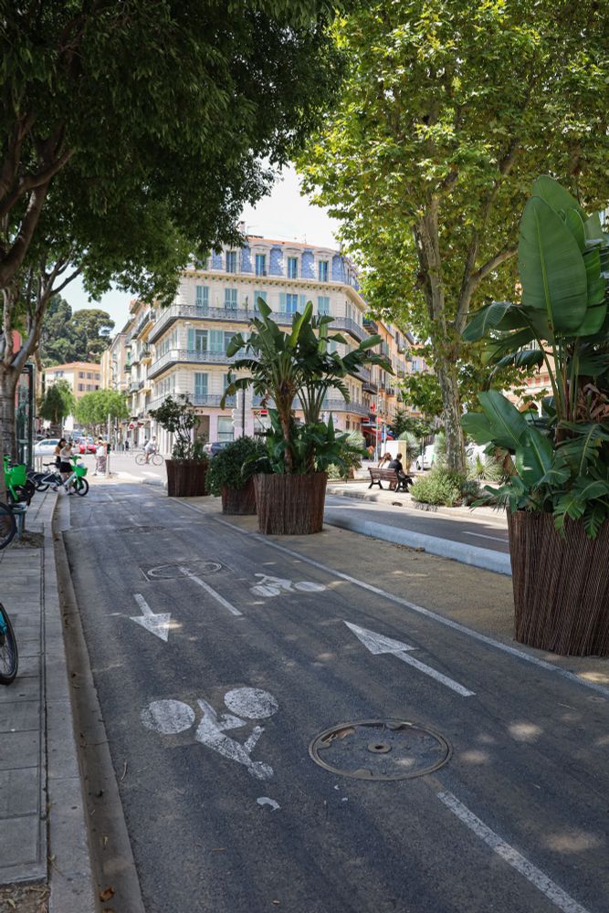 Infraestructura ciclista en Niza.
