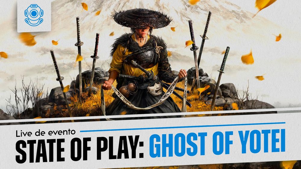 Uma imagem que diz "Live de evento - State of Play: Ghost of Yotei