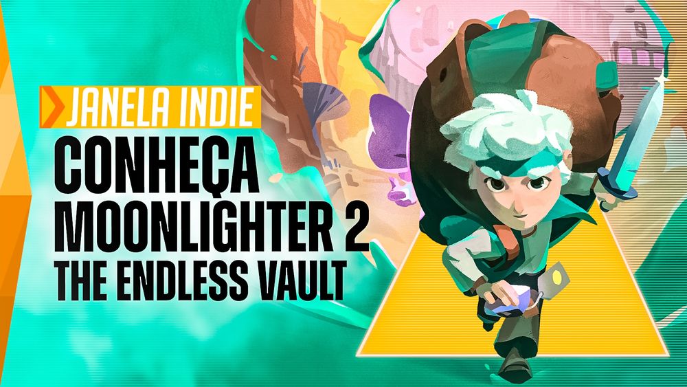Uma imagem que diz "Conheça Moonlighter 2 The Endless Vault"