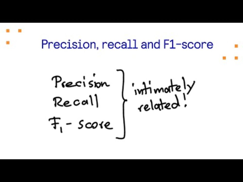 Precision, recall and F1-score