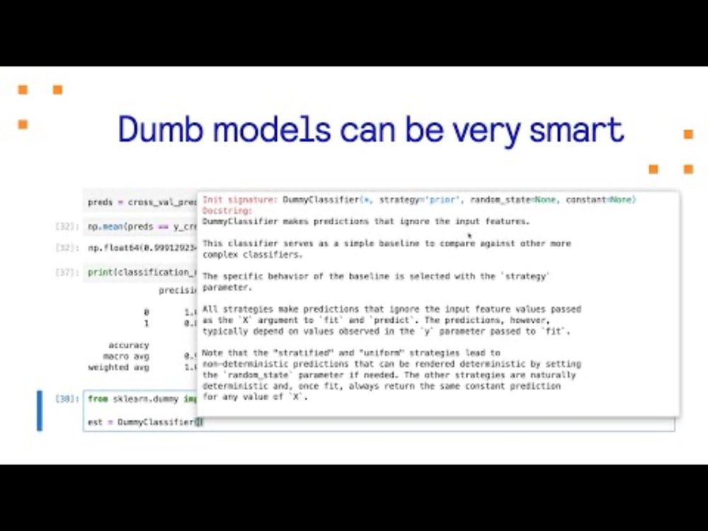 Dumb models can be very smart