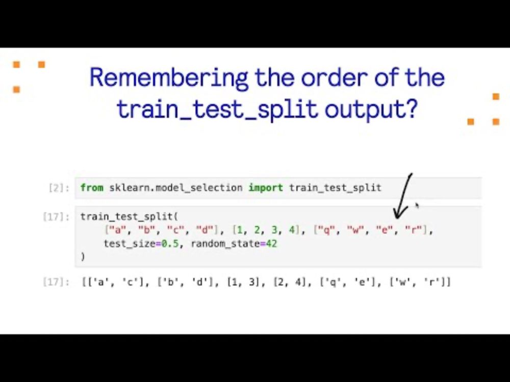 Remembering the order of the train_test_split