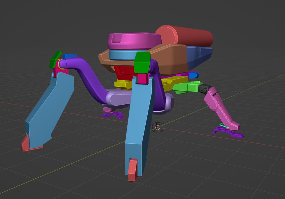 Modeling in Blender 3D of a mech from the tutorials of the artists mentioned in the post above.