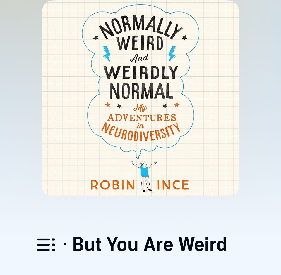 screen grab of audible intro chapter for Robin Ince new book about neurodivergence 