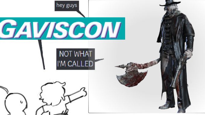 Two people pointing at father gascoigne from bloodbourne 

hey guys

father gaviscon

not what i’m called