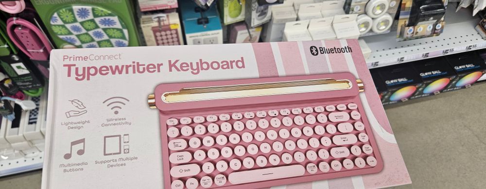 Typewriter keyboard from five below! Color is pink