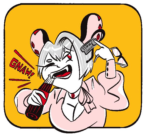 nellie again, trying to answer phone call on bluetooth earpiece & opening a coke

#nellistrations