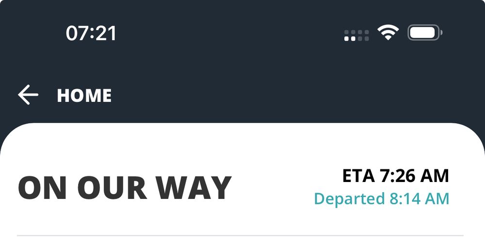 ETA stated as 7:26 am vs departure time of …08:14 am!