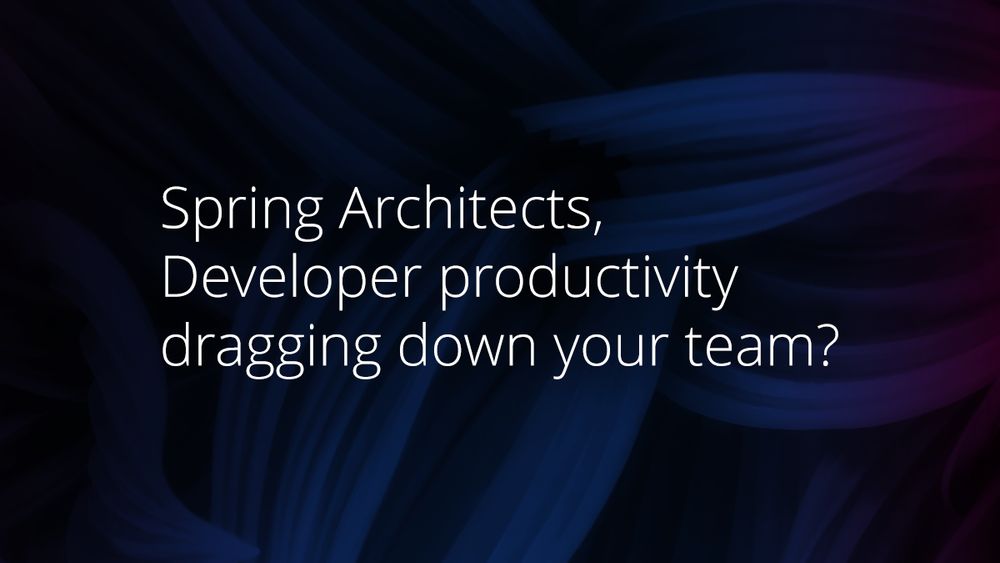 Spring Architects, Developer productivity dragging down your team?