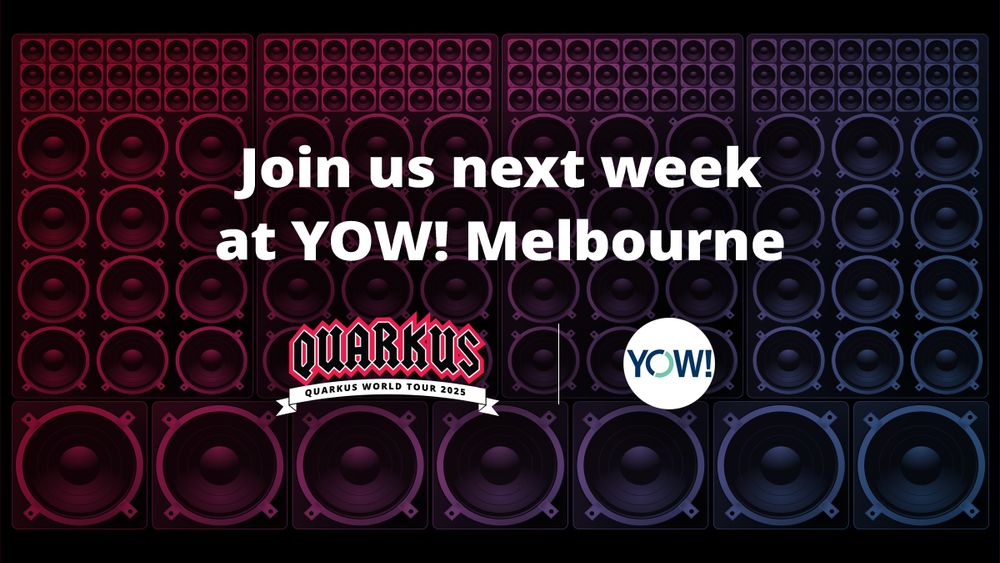Join us next week at the YOW! Melbourne conference.