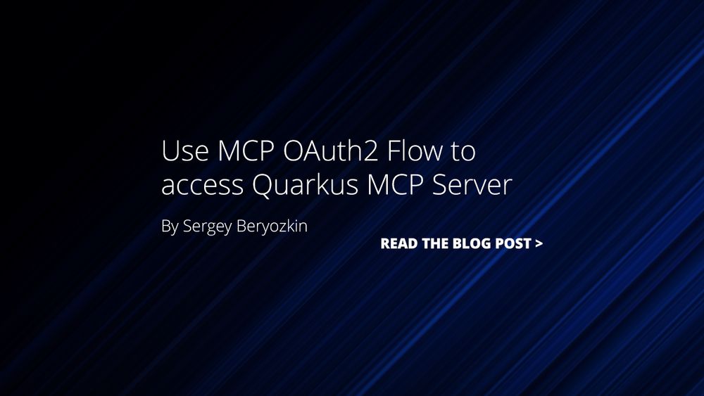 Use MCP OAuth2 Flow to access Quarkus MCP Server