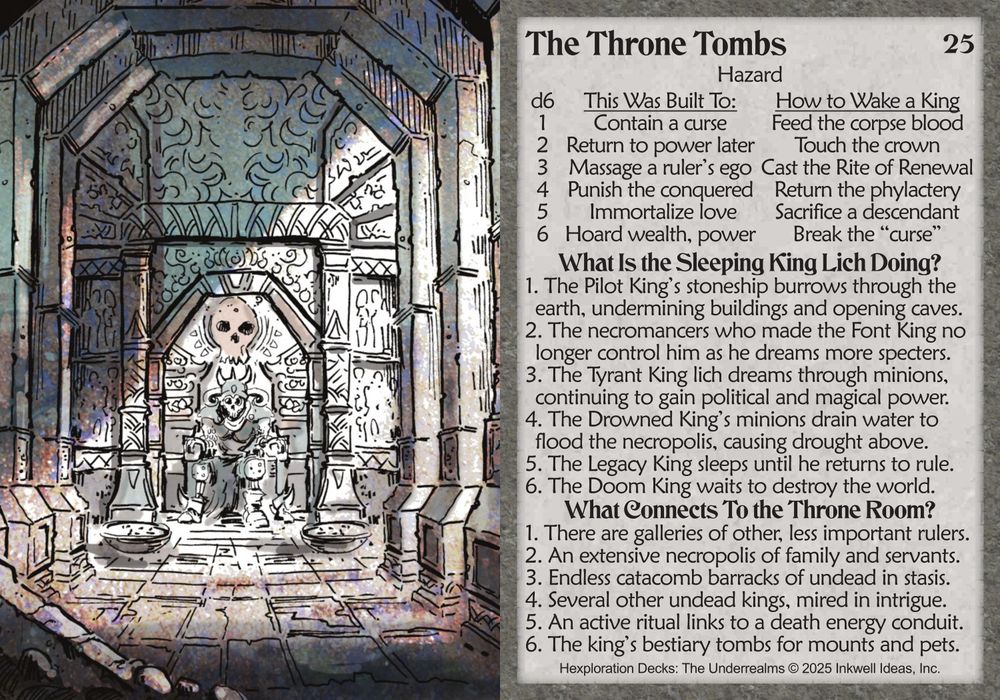 Sample card from our "Underrealms" Hexploration deck. 