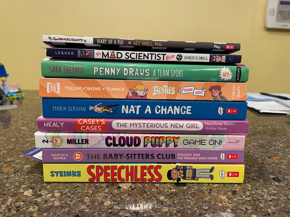 Stack of 9 kidlit books
