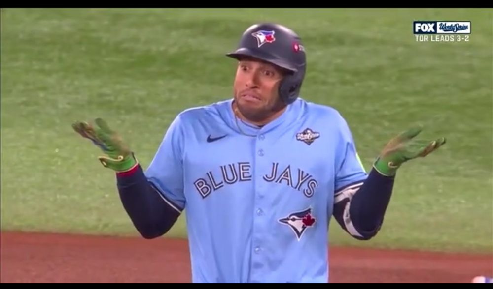 George spring giving the ‘I dunno’ signal