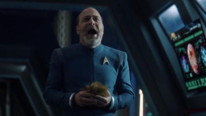 H. Jon Benjamin holding a tribble