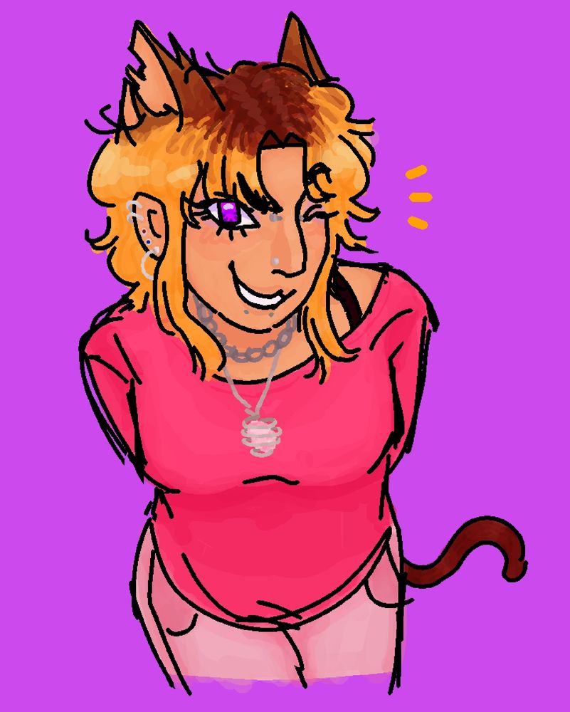 drawing of cat girl