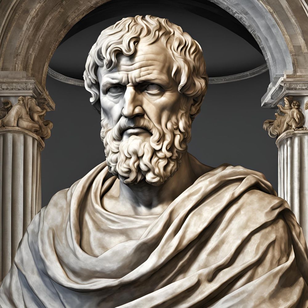 Marble bust of the philosopher Seneca