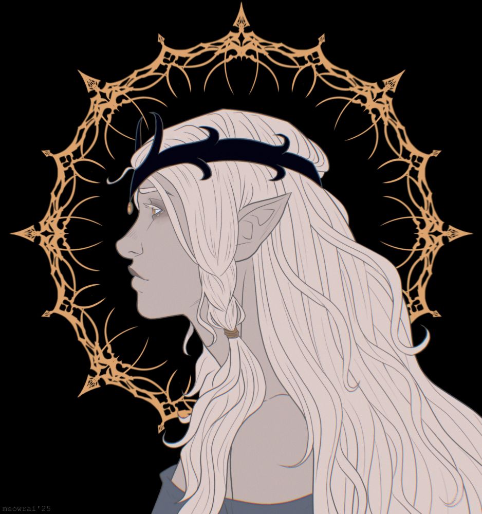Side portrait of Esme. Character who belongs to Huddy on artfight