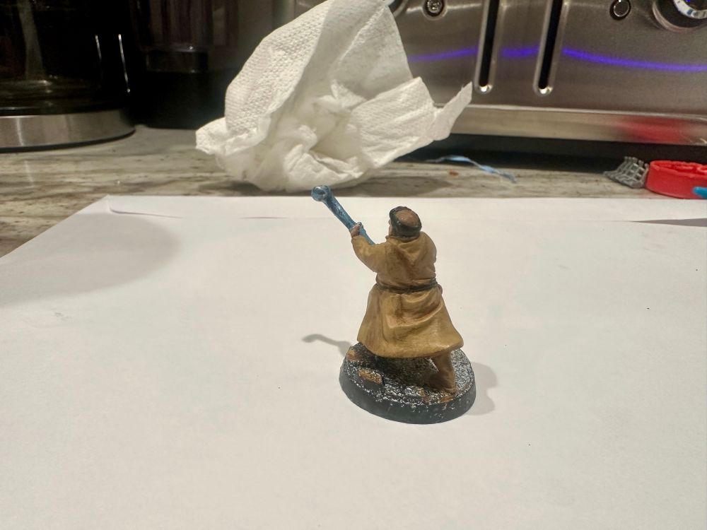 Painted friar mini with ice staff for some reason