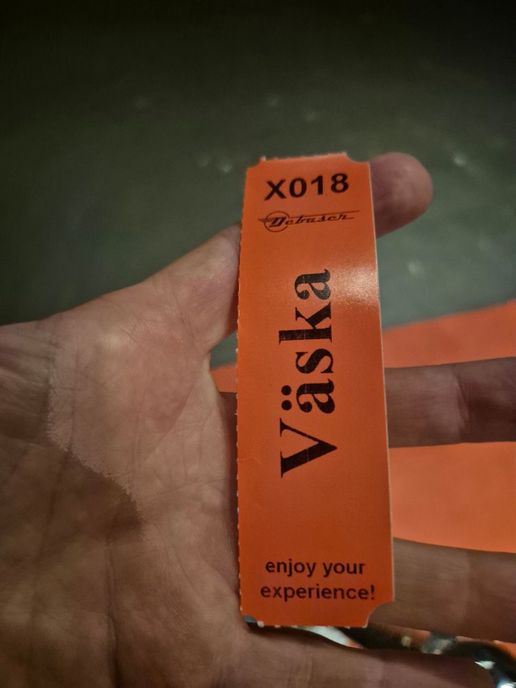 Foto av en garderobslapp