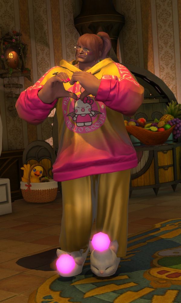 Still givin the heart but now you can see her cute ponytail!