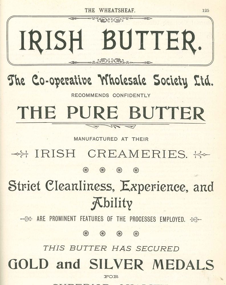 A poster from a periodical promoting Irish Butter
