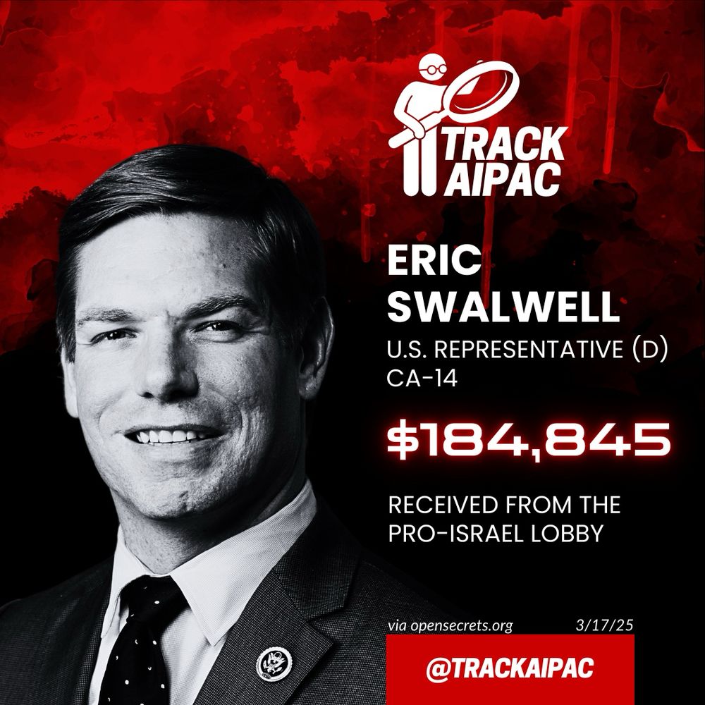 Rep. Eric Swalwell has received nearly $185,000 from the pro-Israel lobby.