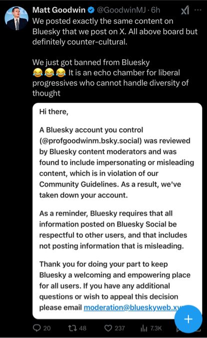 Boo-hoo I’ve been banned from Bluesky