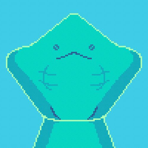 Pixel art of a Stingray