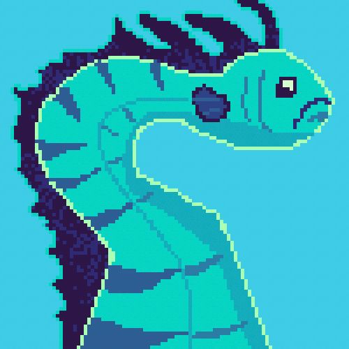Pixel art of an Oarfish