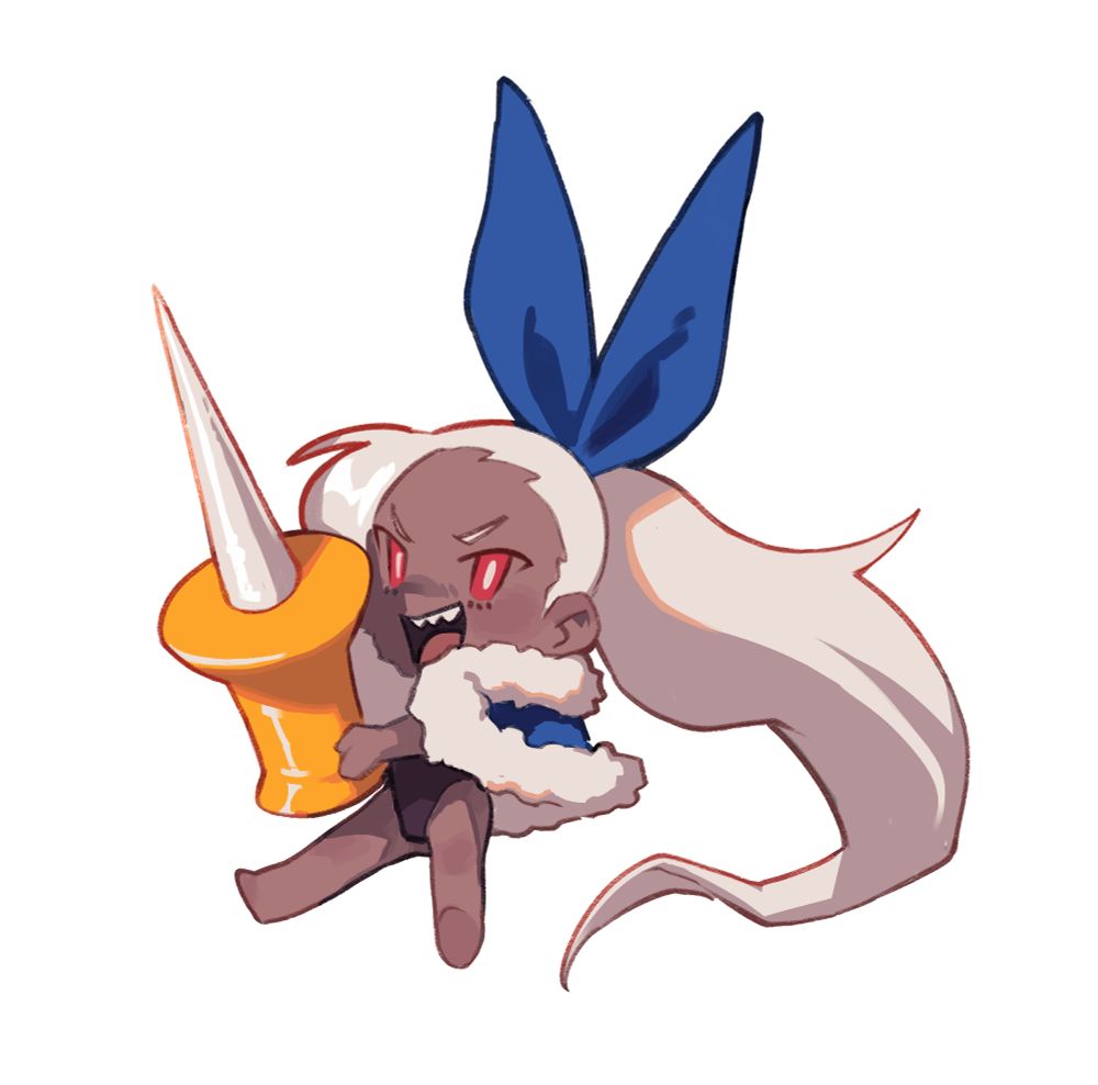 Chibi OC holding a pin