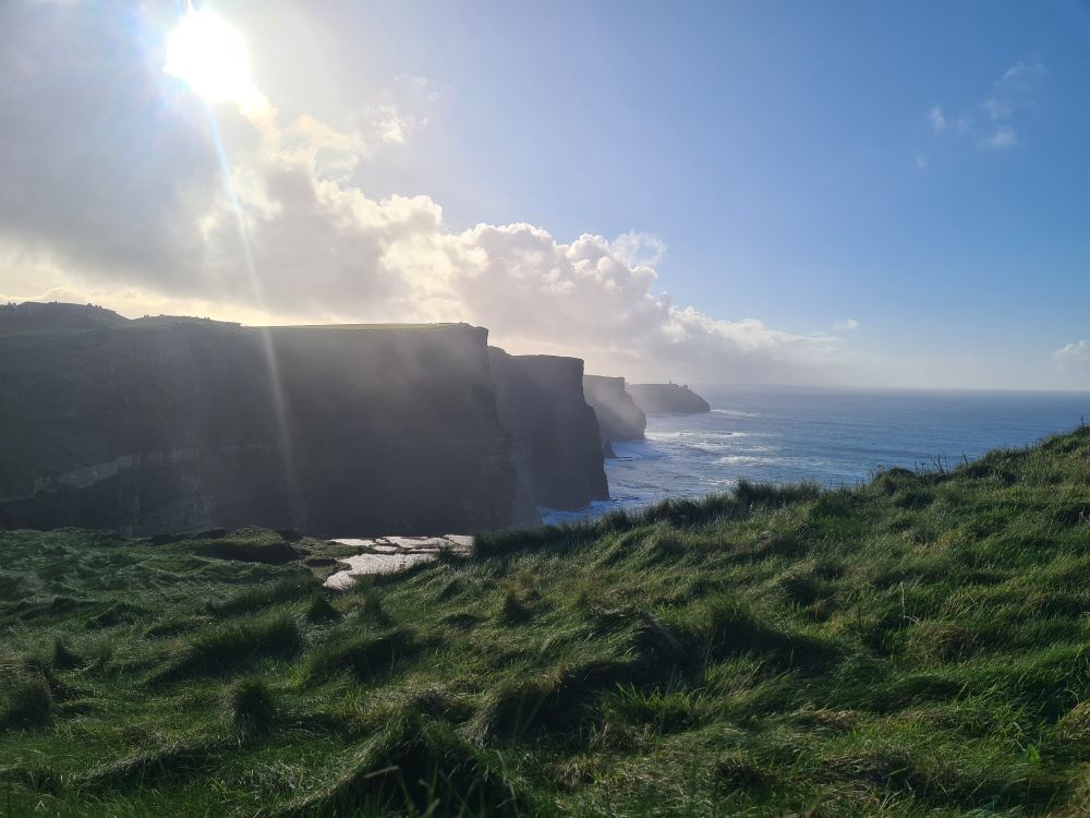Shadowy image of the cliffs of moher